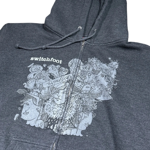 Vintage Y2K Switchfoot Oh! Gravity 2006 Album Rock Band Zip Hoodie Mens Medium - Picture 3 of 6